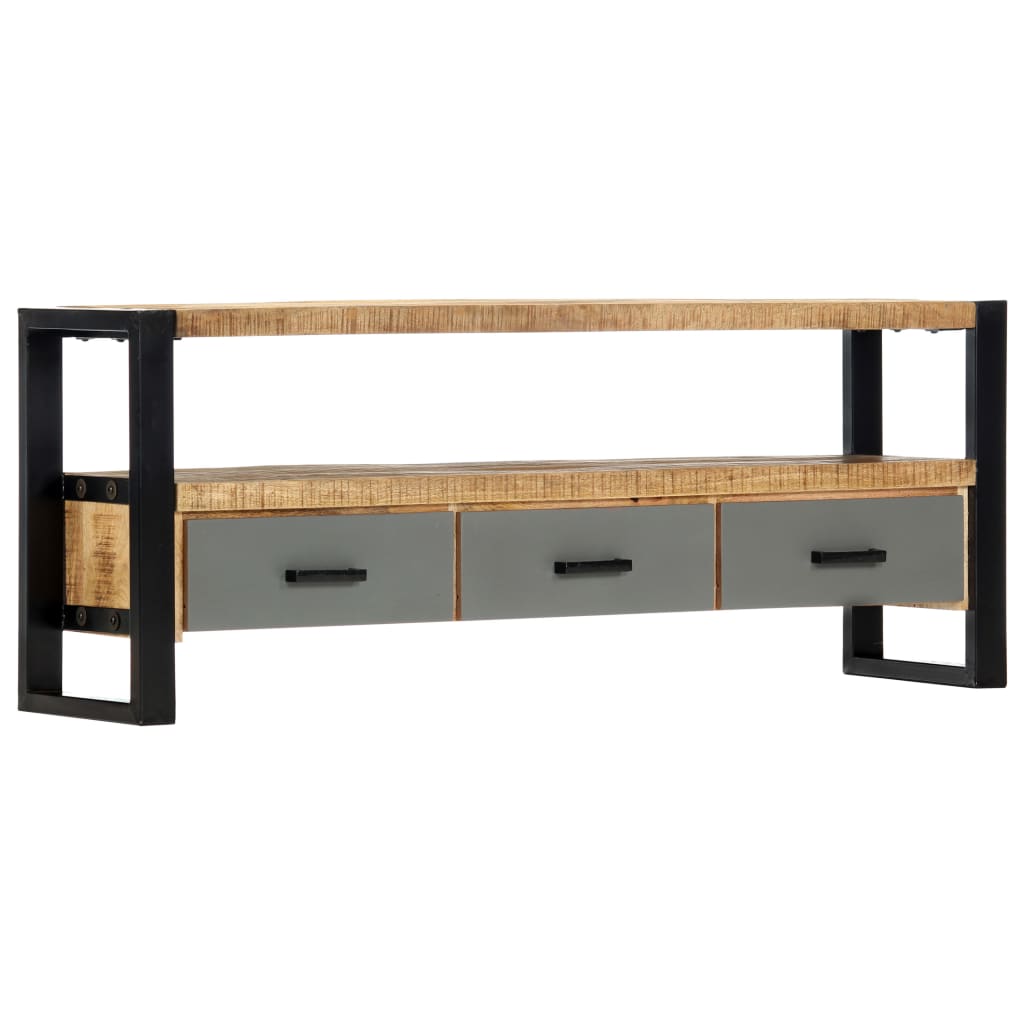 vidaXL TV-taso 130x30x50 cm täysi mangopuu