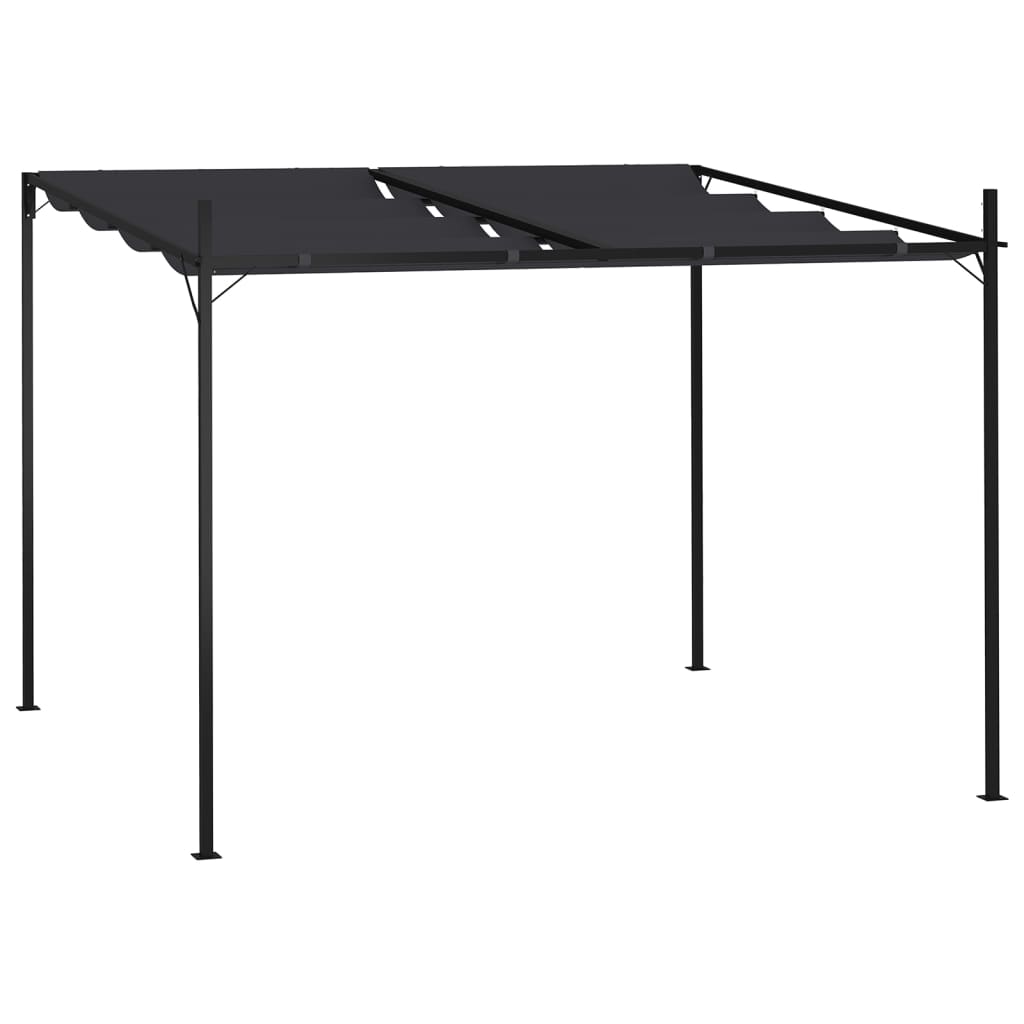 vidaXL Katos sisäänvedettävällä katolla 300x300x233 cm antrasiitti