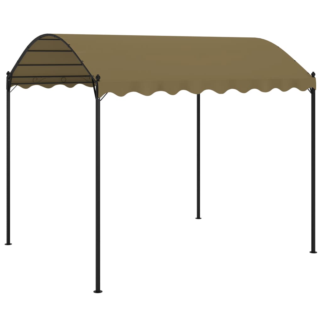 vidaXL Huvimaja 4x3x2,6 m ruskeanharmaa 180 g/m²
