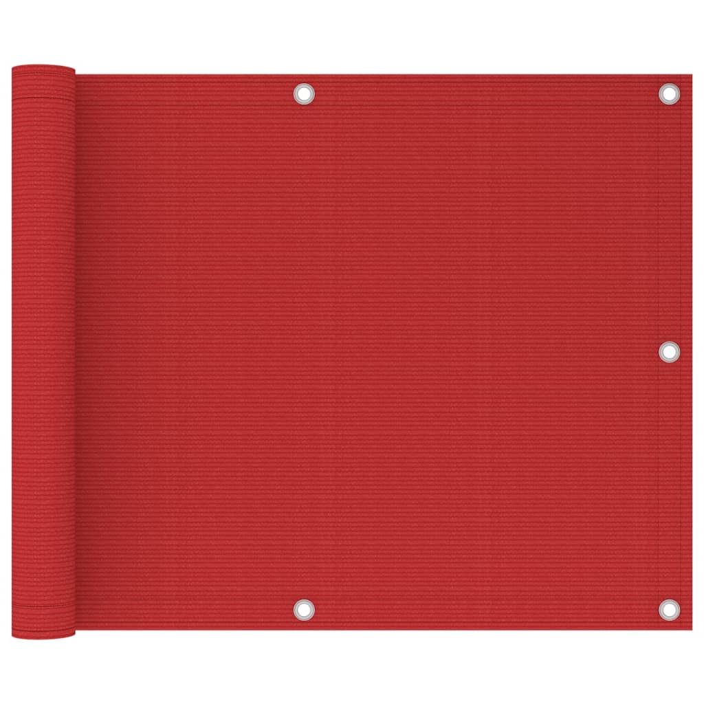 vidaXL Parvekkeen suoja punainen 75x300 cm HDPE