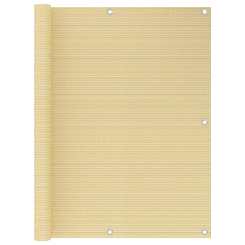 vidaXL Parvekkeen suoja beige 120x400 cm HDPE