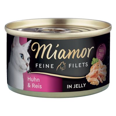Miamor Fine Filets 6 x 100 g - vaalea tonnikala & riisi hyytelössä