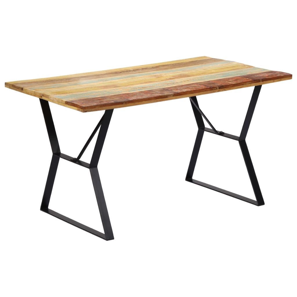vidaXL Ruokapöytä 140x80x76 cm uusiokäytetty puu