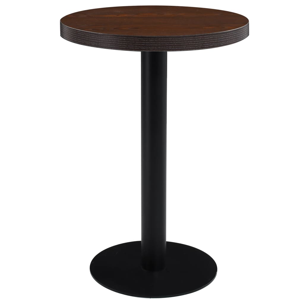 vidaXL Bistropöytä tummanruskea 60 cm MDF
