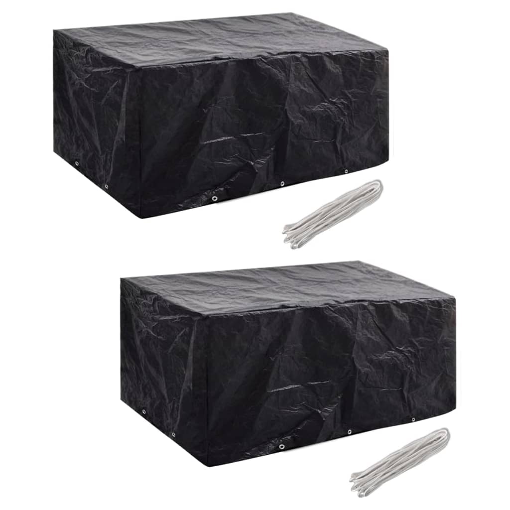 vidaXL Puutarhahuonekalujen suojat 2 kpl 10 purjerengasta 240x140 cm