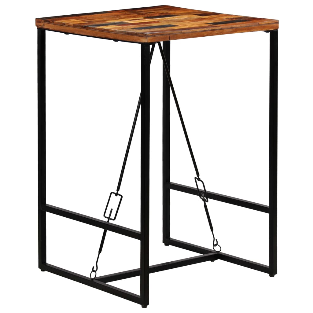 vidaXL Baaripöytä kierrätetty puu 70x70x106 cm