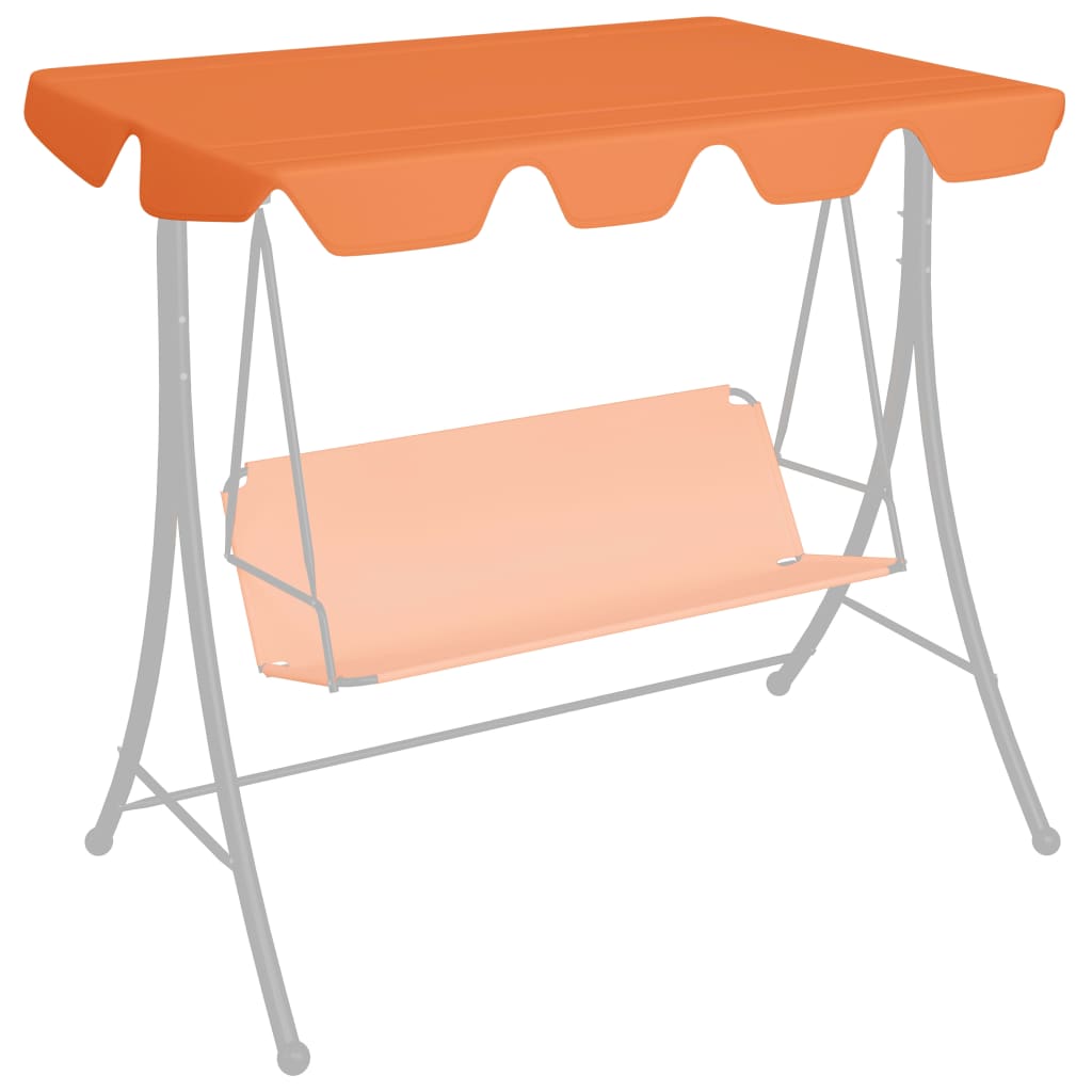 vidaXL Vaihtokatos puutarhakeinuun oranssi 188/168x110/145 cm