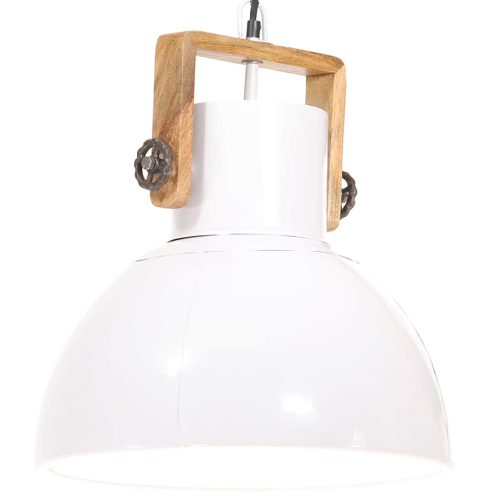 vidaXL Teollistyylinen riippuvalaisin 25 W valkoinen pyöreä 40 cm E27