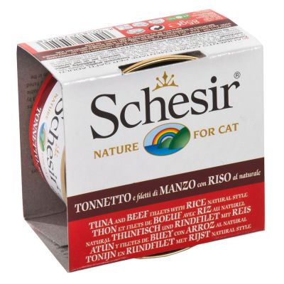 Schesir Natural with Rice 6 x 85 g - tonnikala, kanafile & riisi