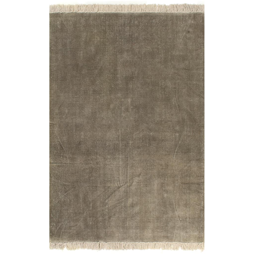 vidaXL Kilim matto puuvilla 120x180 cm ruskeanharmaa