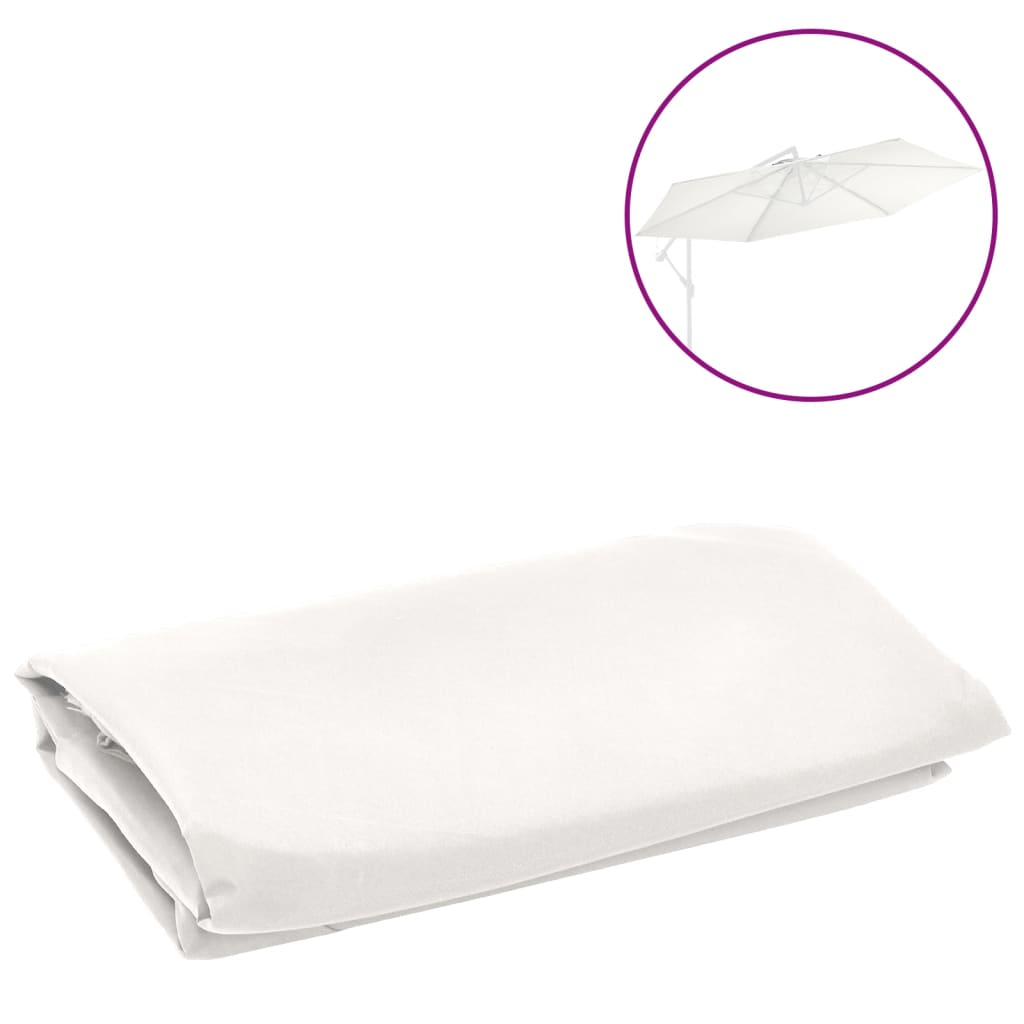 vidaXL Aurinkovarjon vaihtokangas hiekanvalkoinen 350 cm