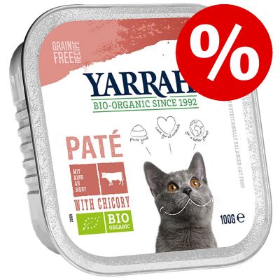 12 x 100 g Yarrah Bio Pate / Chunks erikoishintaan! - Organic Pate: lohi & luomumerilevä