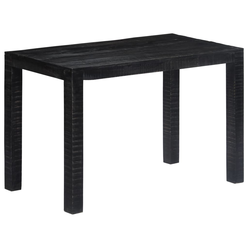 vidaXL Ruokapöytä musta 118x60x76 cm mangopuu