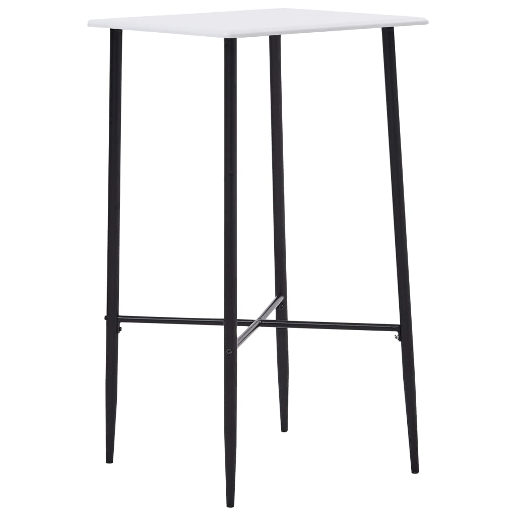 vidaXL Baaripöytä valkoinen 60x60x111 cm MDF