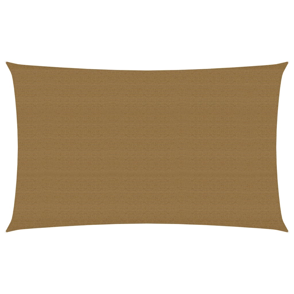 vidaXL Aurinkopurje 160 g/m² harmaanruskea 2,5x5 m HDPE