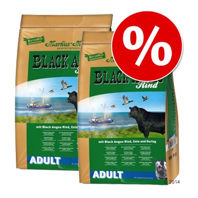 Markus Mühle Black Angus -säästöpakkaus 2 x 15 kg - Black Angus Adult
