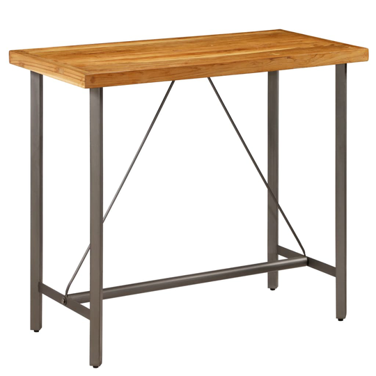 vidaXL Baaripöytä kierrätetty tiikki 120x58x106 cm