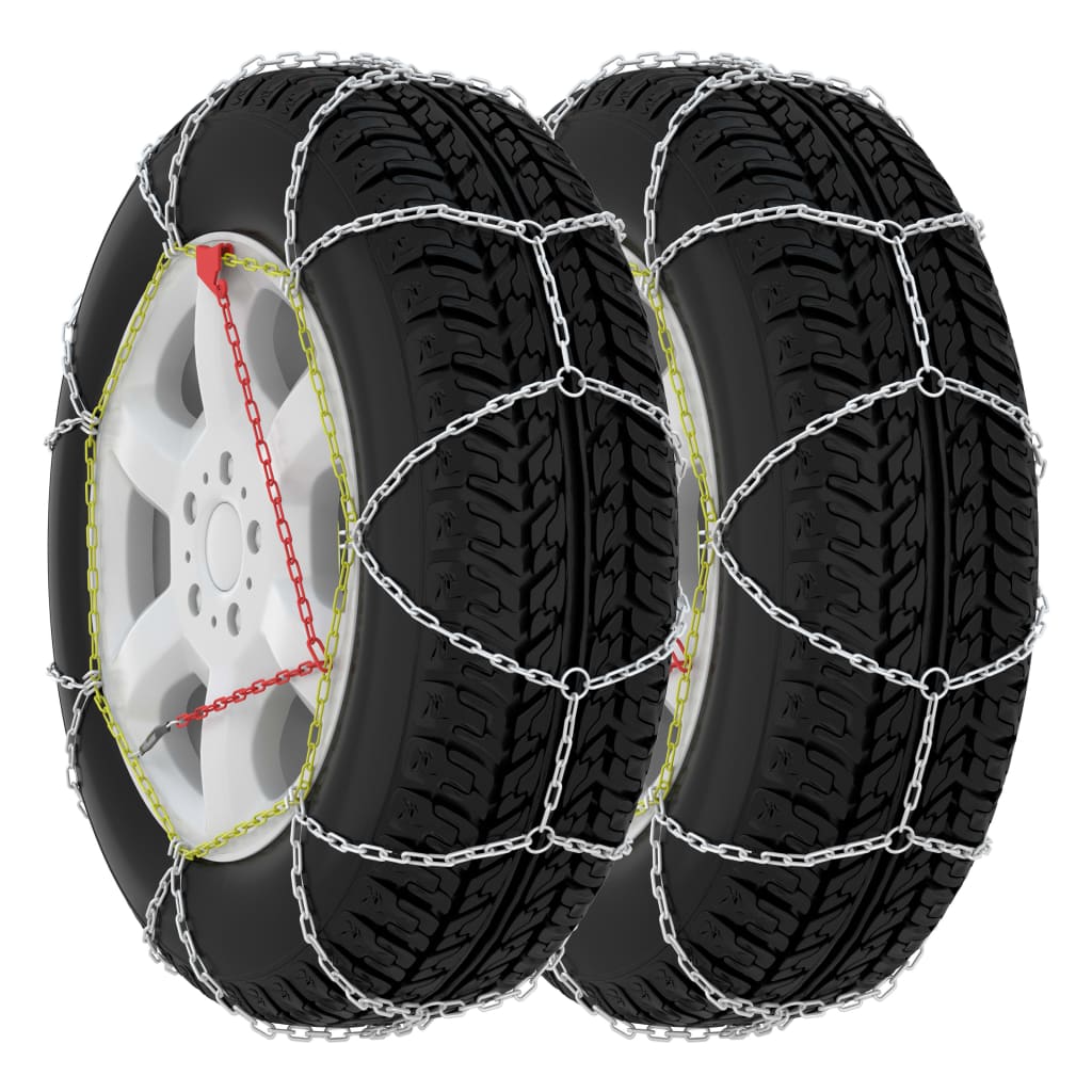 vidaXL Autonrenkaiden lumiketjut 2 kpl 16 mm SUV 4x4 koko 410