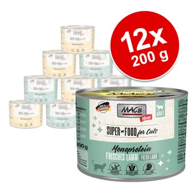 MAC´s Cat Mono Sensitive -säästöpakkaus 12 x 200 g - hevonen