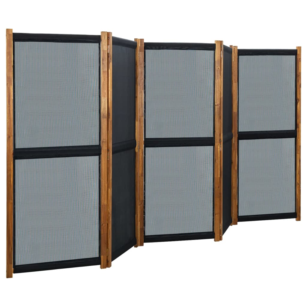 vidaXL 5-paneelinen tilanjakaja musta 350x170 cm