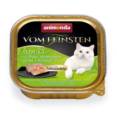Animonda vom Feinsten Adult herkkutäytteellä 6 x 100 g - kalkkuna, kananrinta & yrtit