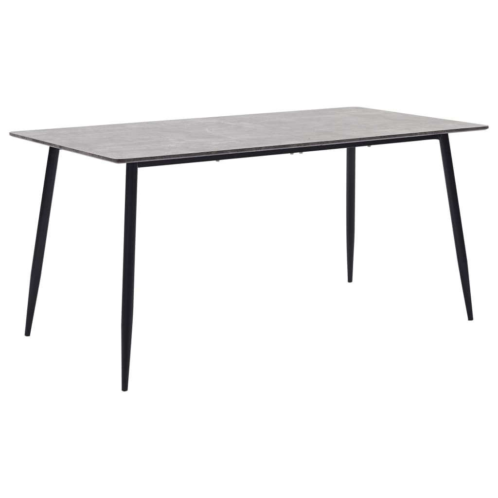 vidaXL Ruokapöytä harmaa 160x80x75 cm MDF