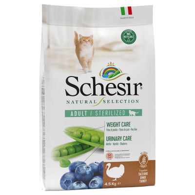 Schesir Natural Selection Adult Sterilized - kalkkuna - 4,5 kg