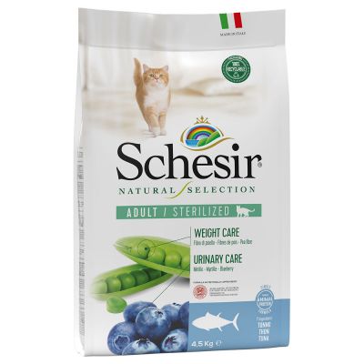 Schesir Natural Selection Adult Sterilized - tonnikala - säästöpakkaus: 2 x 4,5 kg