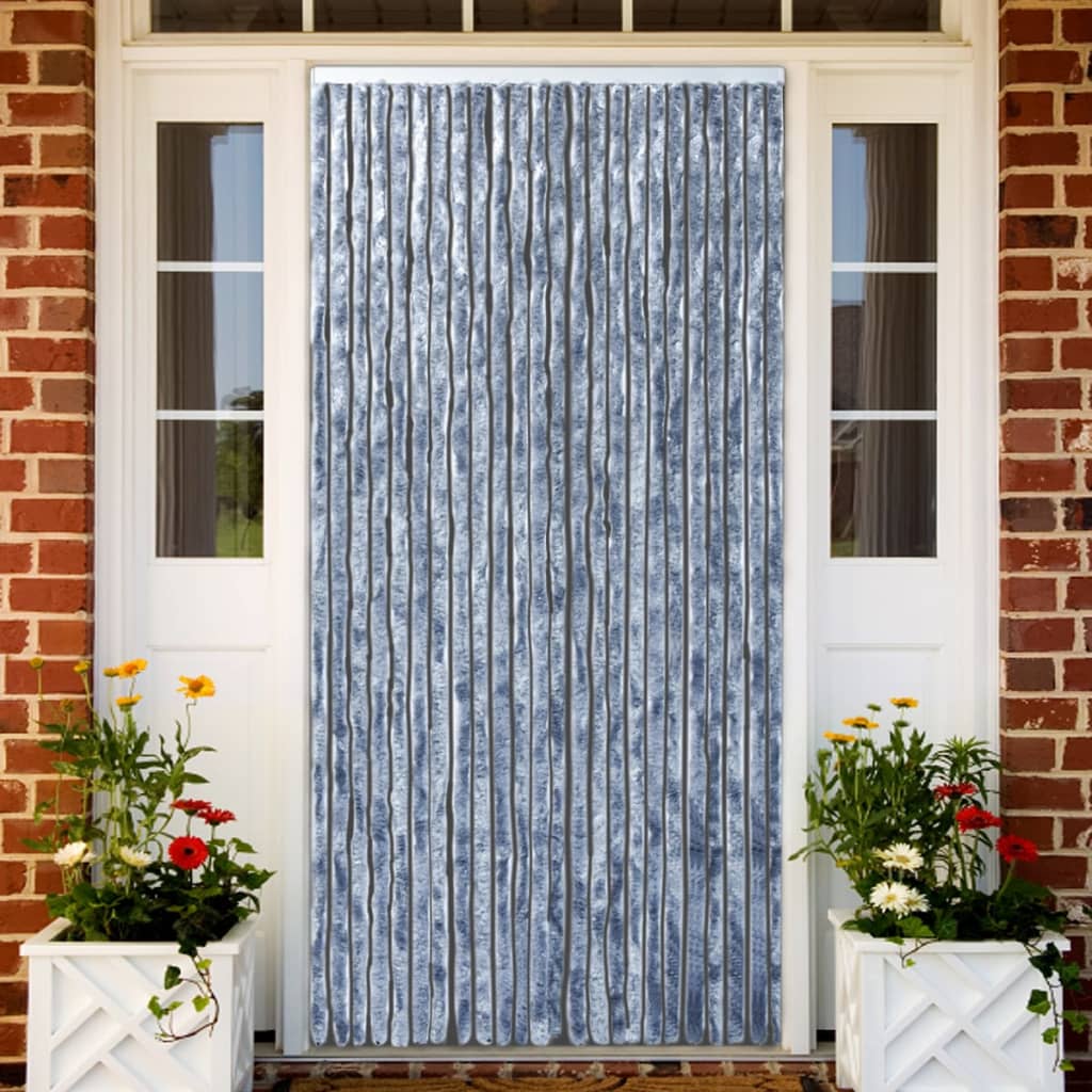 vidaXL Hyönteisverho hopea 90x220 cm Chenille