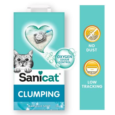 Sanicat Marseille Soap paakkuuntuva kissanhiekka - 10 l