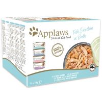 Applaws Adult -purkkilajitelmat 12 x 70 g - Fish Selection in Broth