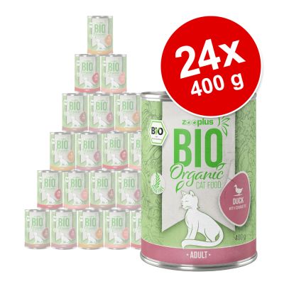 zooplus Bio -säästöpakkaus 24 x 400 g - luomunauta & luomukana