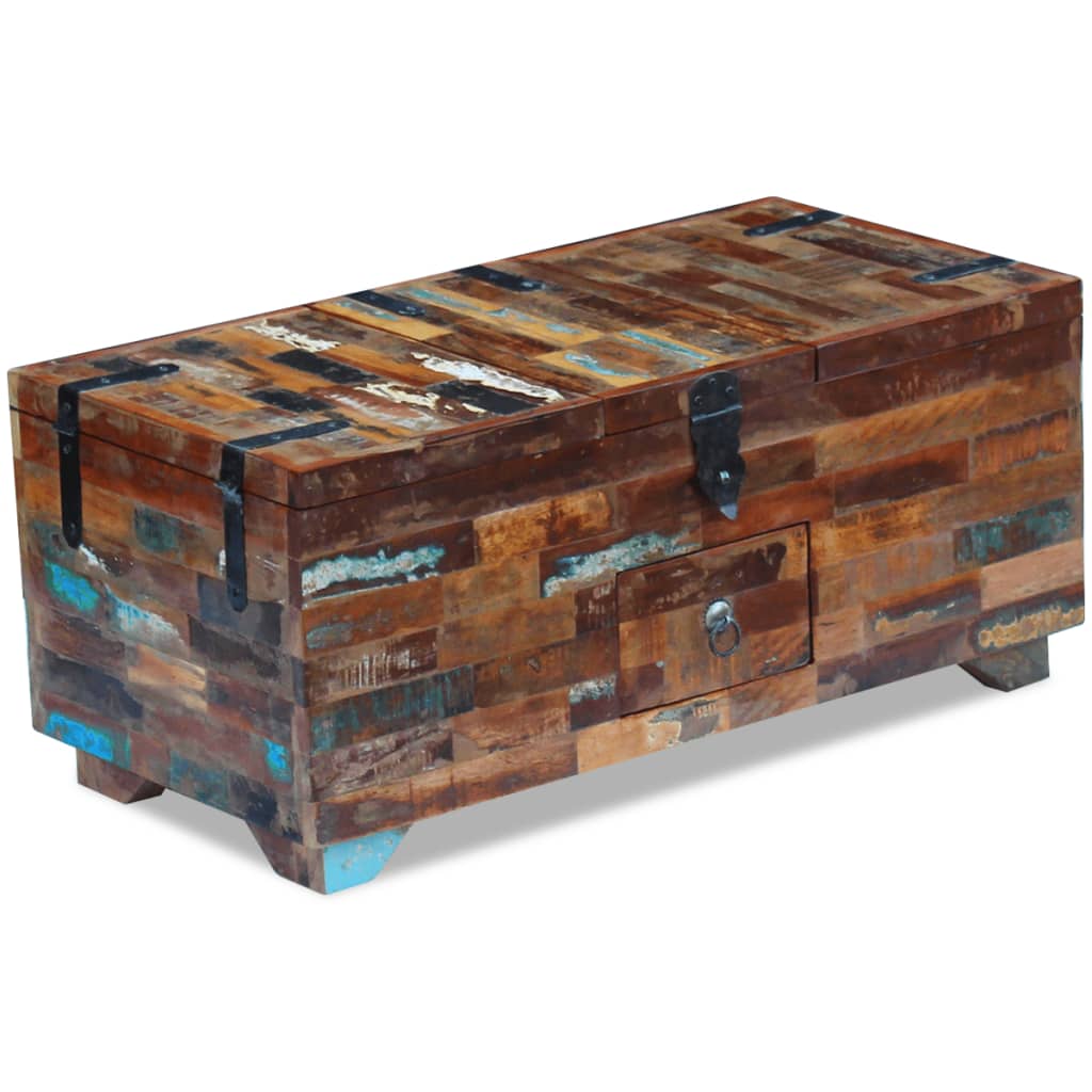 vidaXL Sohvapöytä kierrätetty massiivipuu 80x40x35 cm