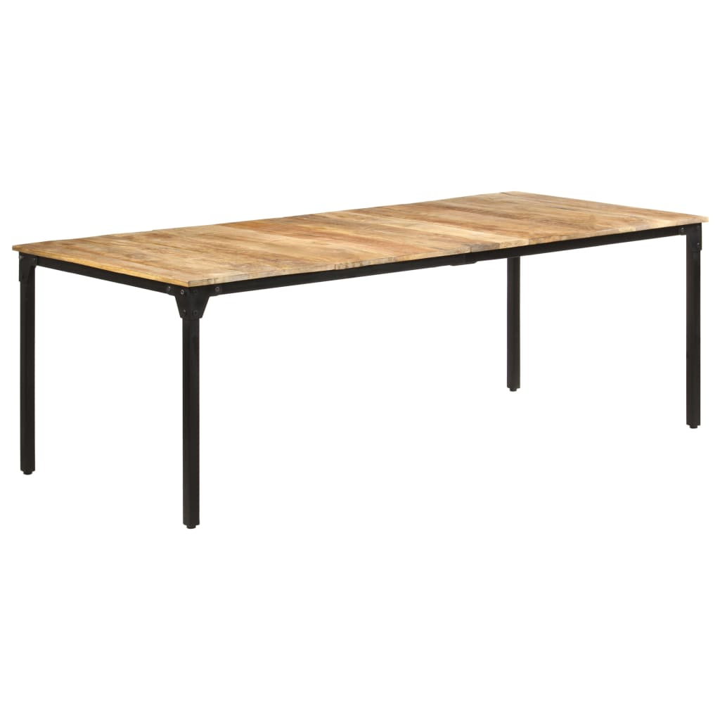 vidaXL Ruokapöytä 220x100x76 cm karkea mangopuu