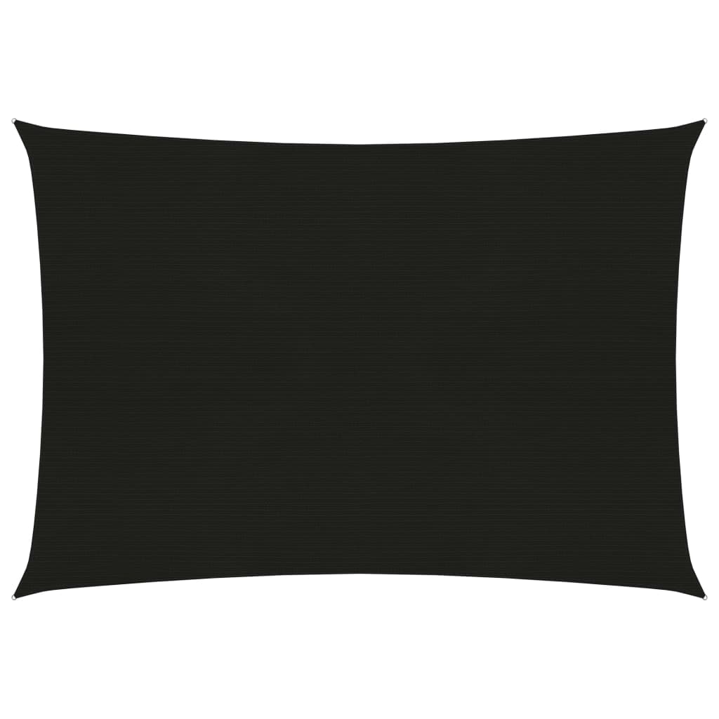vidaXL Aurinkopurje 160 g/m² musta 3x4,5 m HDPE