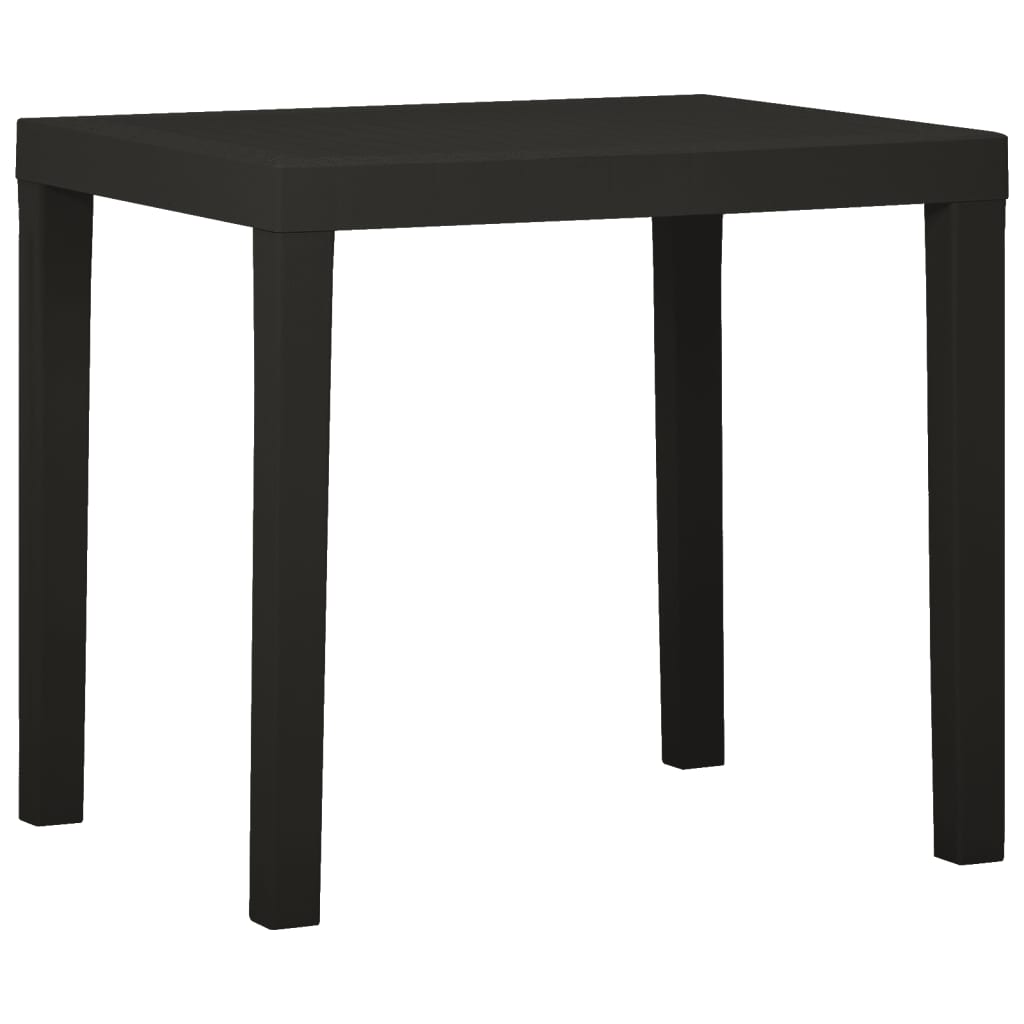 vidaXL Puutarhapöytä antrasiitti 79x65x72 cm muovi