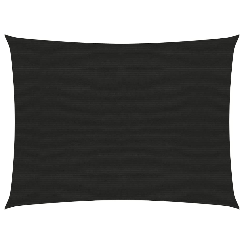 vidaXL Aurinkopurje 160 g/m² musta 5x6 m HDPE