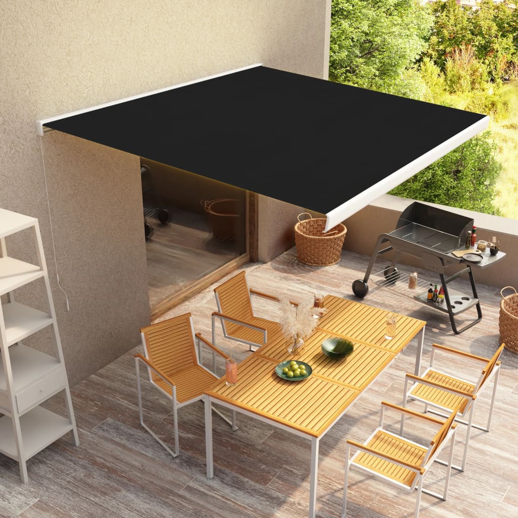 vidaXL Manuaalinen kasettimarkiisi 350 cm Antrasiitti