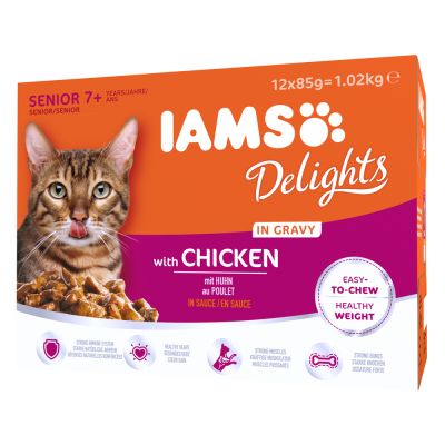 IAMS Delights Senior in Sauce - 48 x 85 g kana