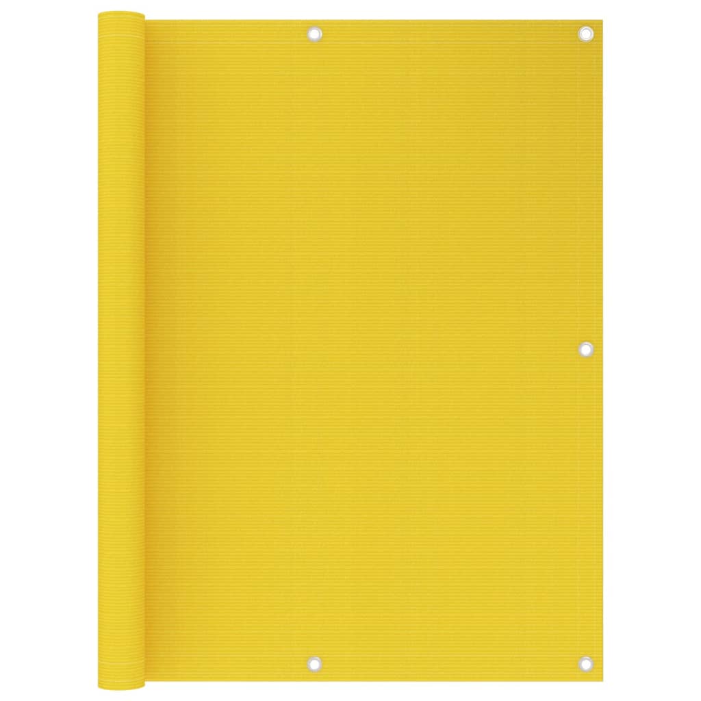 vidaXL Parvekkeen suoja keltainen 120x300 cm HDPE