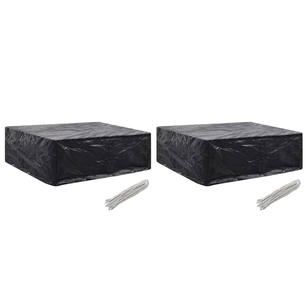 vidaXL Puutarhakalusteiden suojat 2 kpl 8 purjerengasta 250x210x90 cm