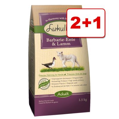 3 x 1,5 kg Lukullus-kuivaruokaa: 2 + 1 kaupan päälle! - Charolais-Beef & Trout