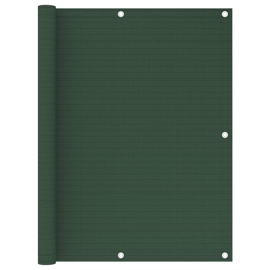 vidaXL Parvekkeen suoja tummanvihreä 120x400 cm HDPE