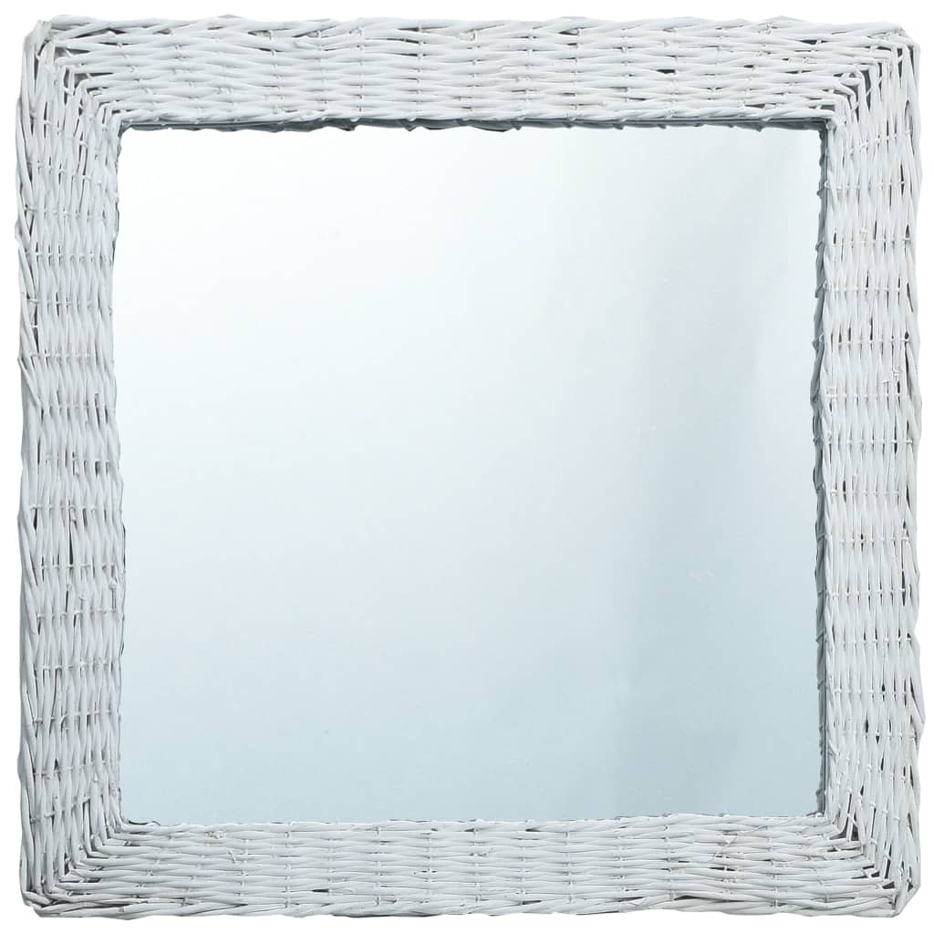 vidaXL Peili valkoinen 60x60 cm paju
