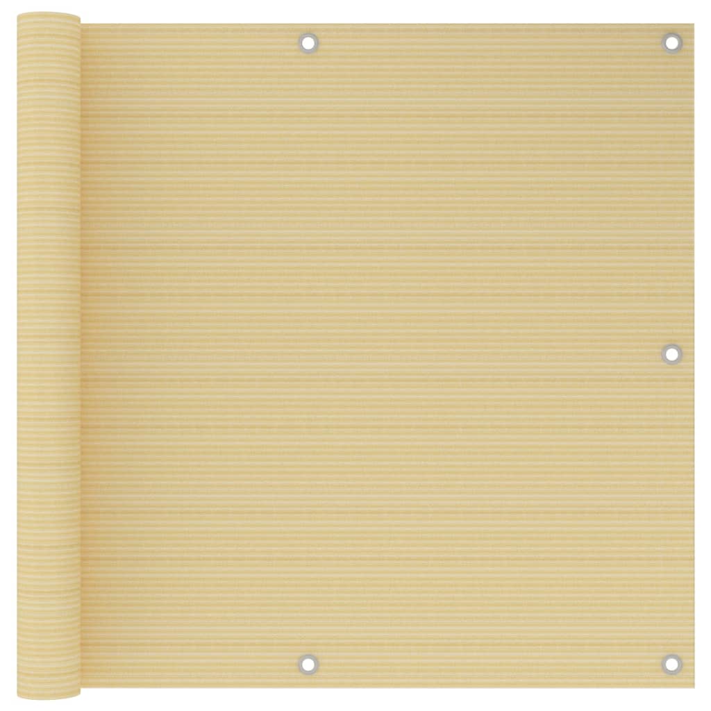 vidaXL Parvekkeen suoja beige 90x300 cm HDPE