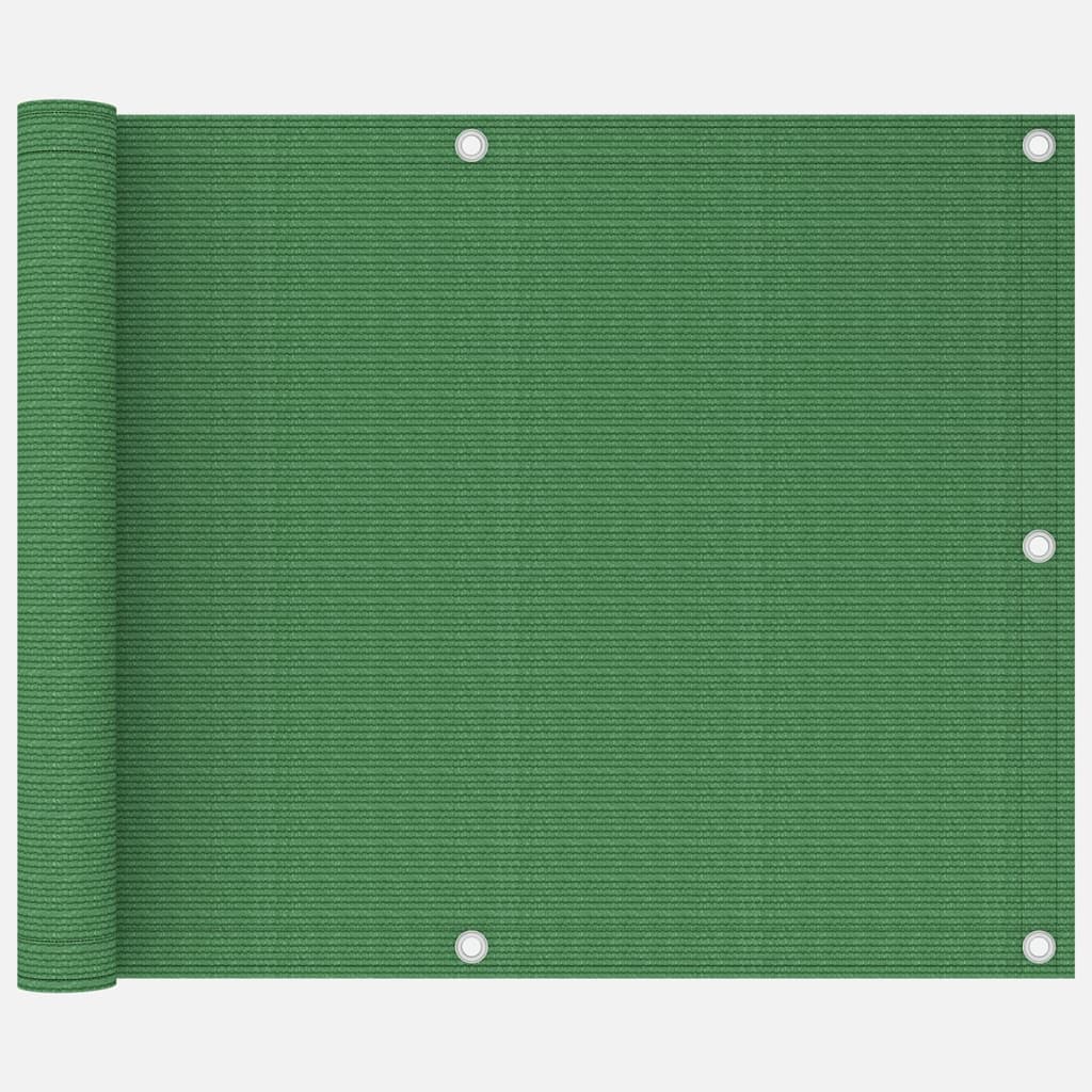 vidaXL Parvekkeen suoja vaaleanvihreä 75x300 cm HDPE
