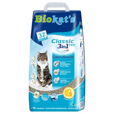 Biokat's Classic Fresh 3in1 Cotton Blossom - 10 l