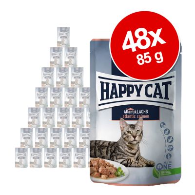 Happy Cat Pouch Meat in Sauce -säästöpakkaus 48 x 85 g - mix II