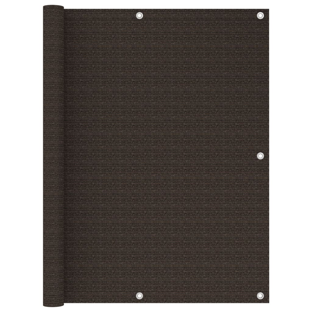 vidaXL Parvekkeen suoja ruskea 120x600 cm HDPE