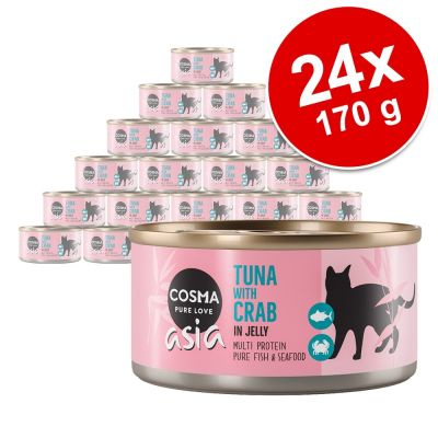 Cosma Asia hyytelössä -säästöpakkaus 24 x 170 g - kana & katkarapu